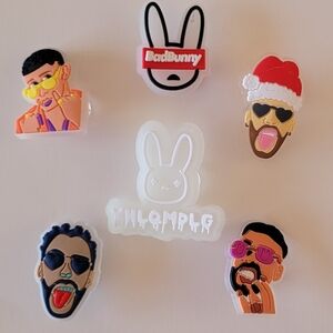 Bad Bunny Shoe Charm Set Of 6